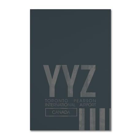 08 Left 'YYZ Airport Layout' Canvas Art,12x19